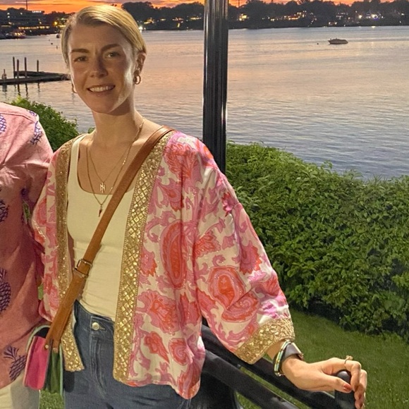 Village lift Merideth embellished kimono top - Picture 2 of 8